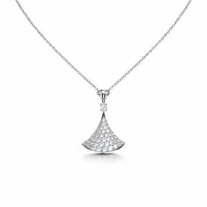 ⚜️ Luxury Silver Pendant Necklace With Cubic Zirconia